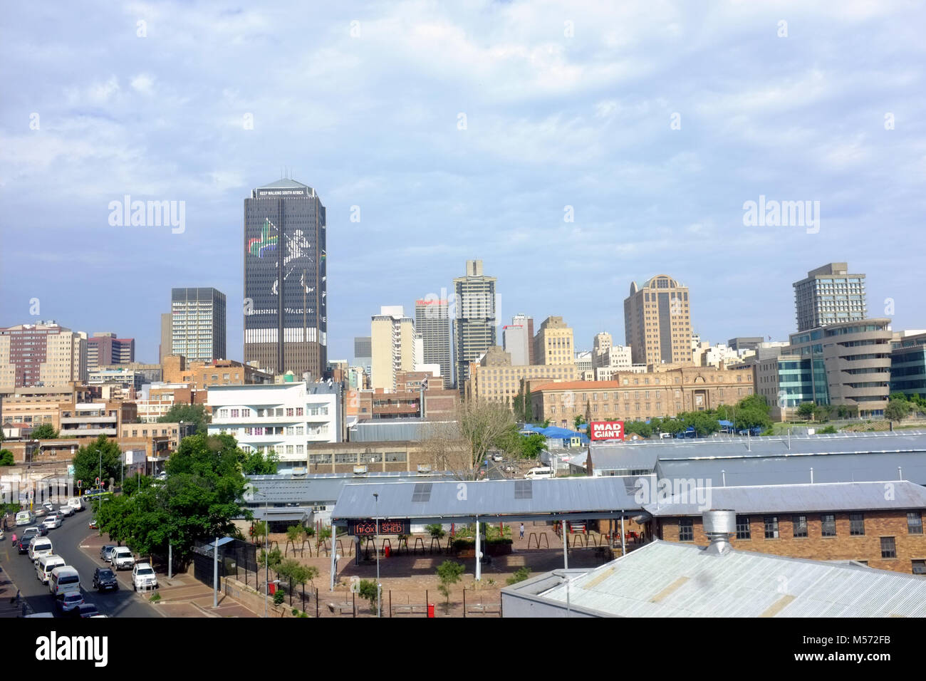 Johannesburgo CBD (Distrito Central de Negocios de Sudáfrica. Foto de stock