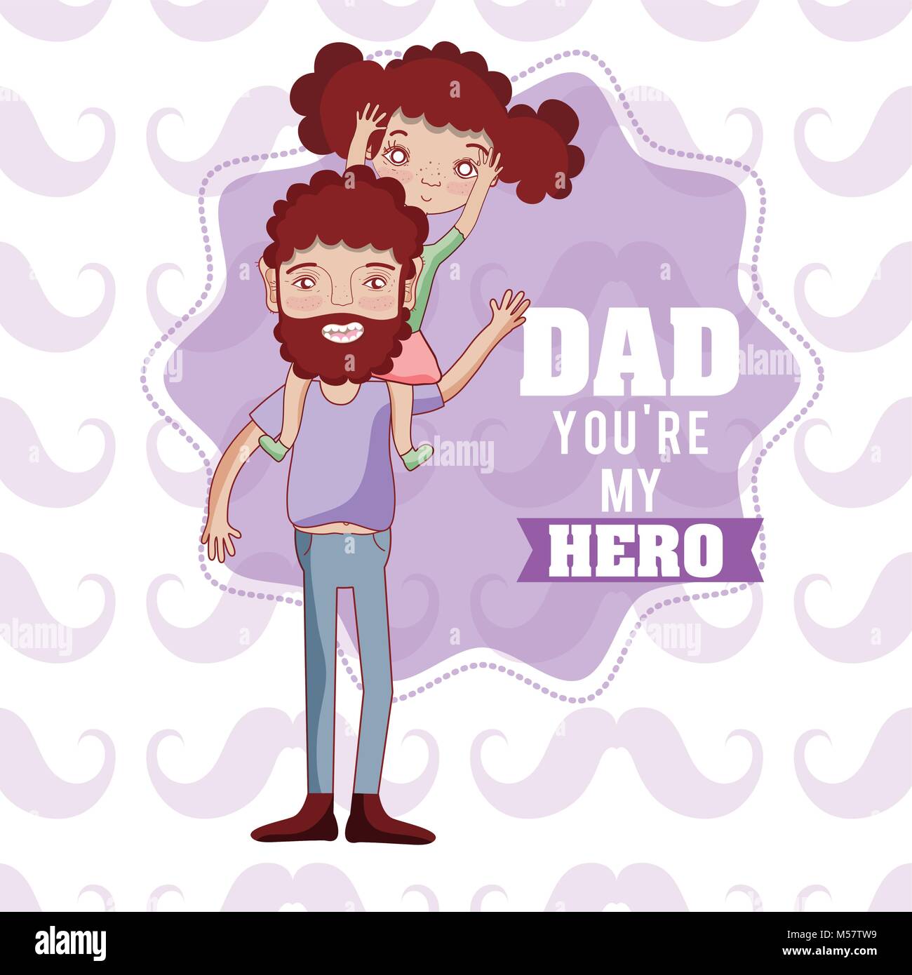 Feliz Dia Del Padre Divertidos Dibujos Animados Imagen Vector De Stock Alamy