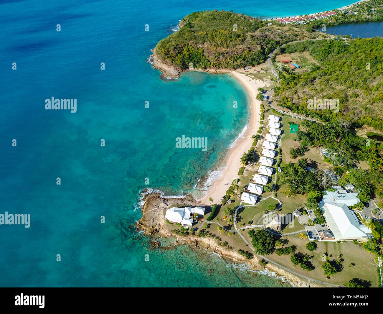 Hawksbill Beach Resort, Antigua Foto de stock