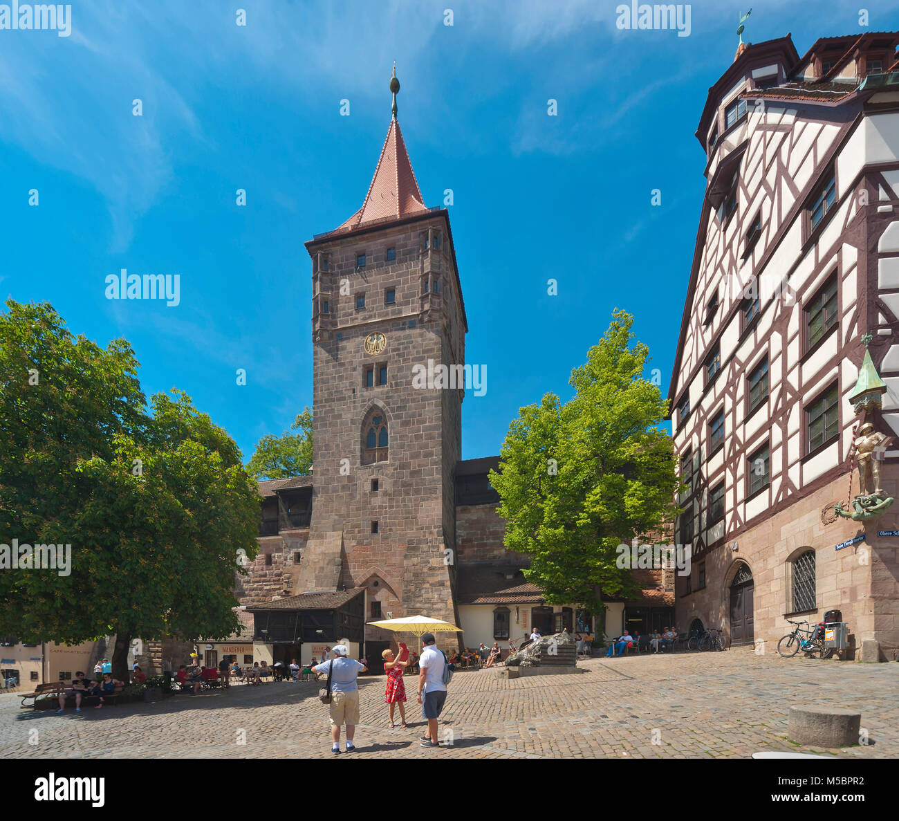 Baviera, Alemania, Nuremberg, torre, históricamente, el lugar *** *** título Local de Baviera, Alemania, Nuremberg, torre, históricamente, el lugar Foto de stock