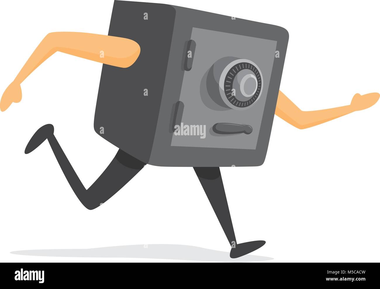 Ilustración de caja fuerte con combinación de dibujos animados sobre la  marcha Imagen Vector de stock - Alamy