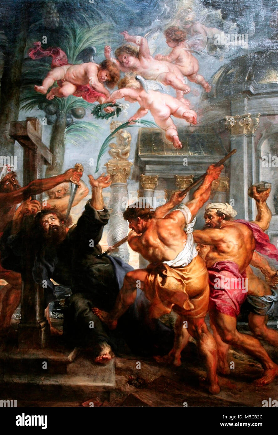 Martirio de St Thomas - Peter Paul Rubens, circa 1637 Foto de stock
