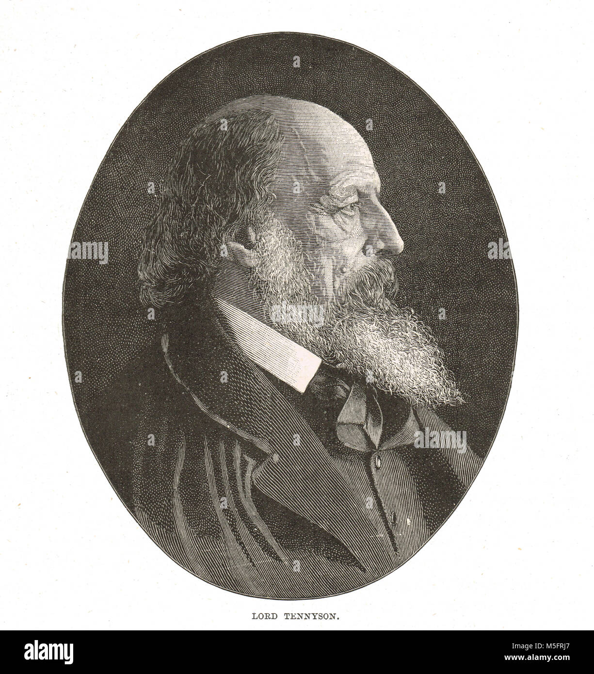 Alfred Lord Tennyson, el Poeta Laureado Victoriana, mejor conocido por la carga de la Brigada ligera Foto de stock