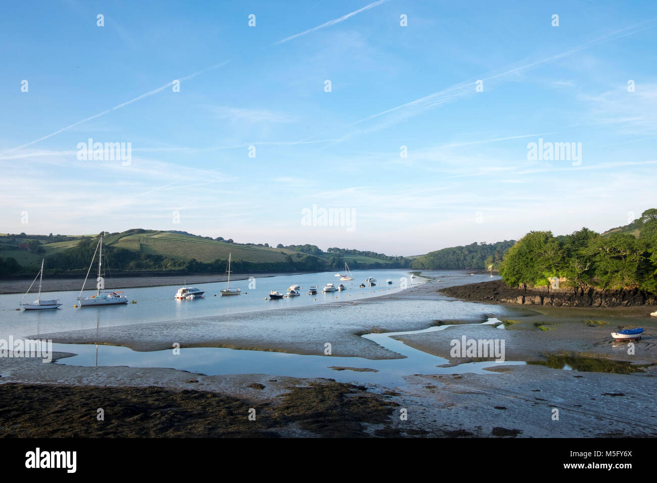 Southpool Creek, East Portlemouth, Devon Foto de stock