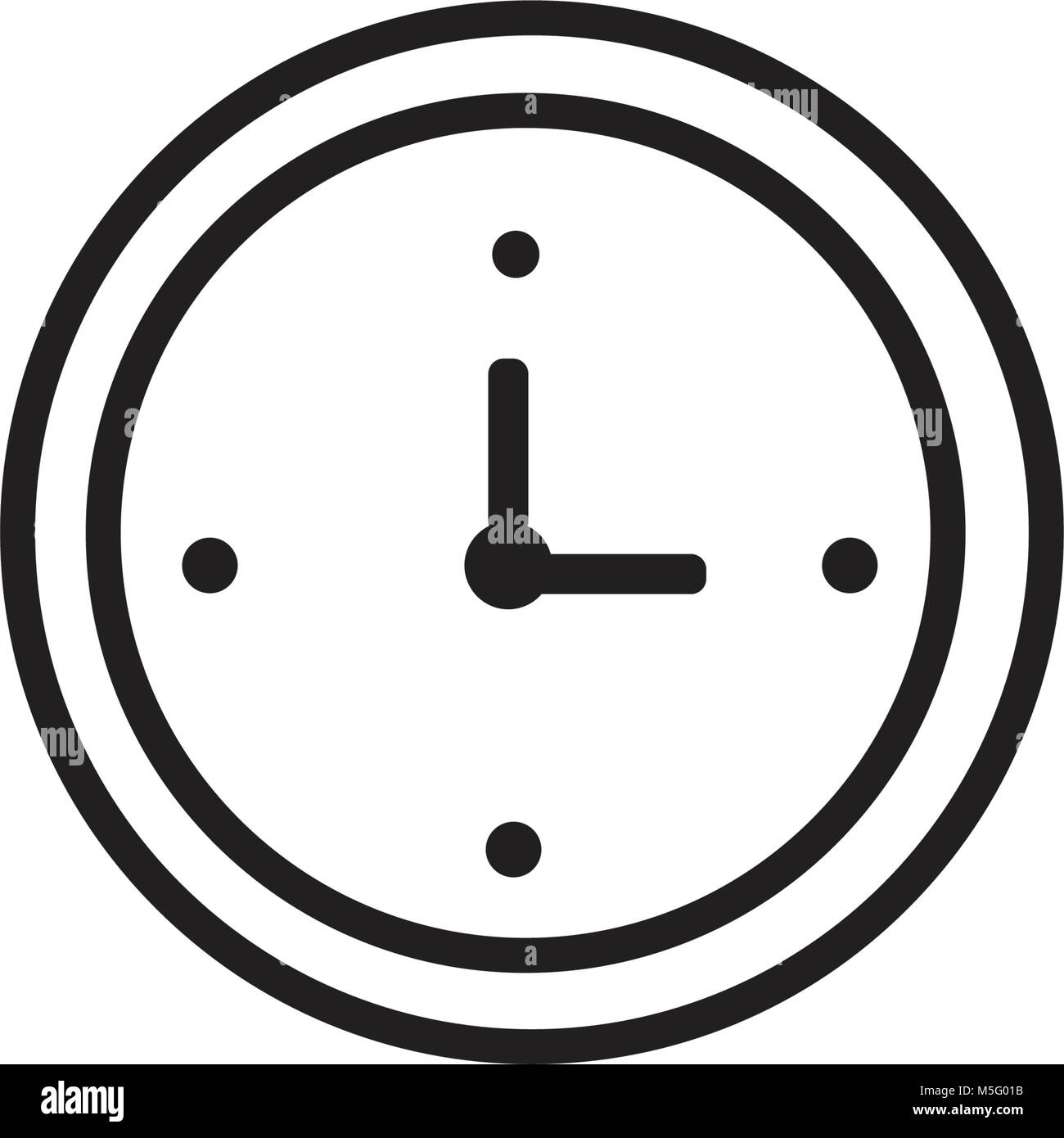 Icono de reloj delgada línea esbozo aislado sobre fondo blanco para tu web  y mobile app diseño, ilustración vectorial Imagen Vector de stock - Alamy