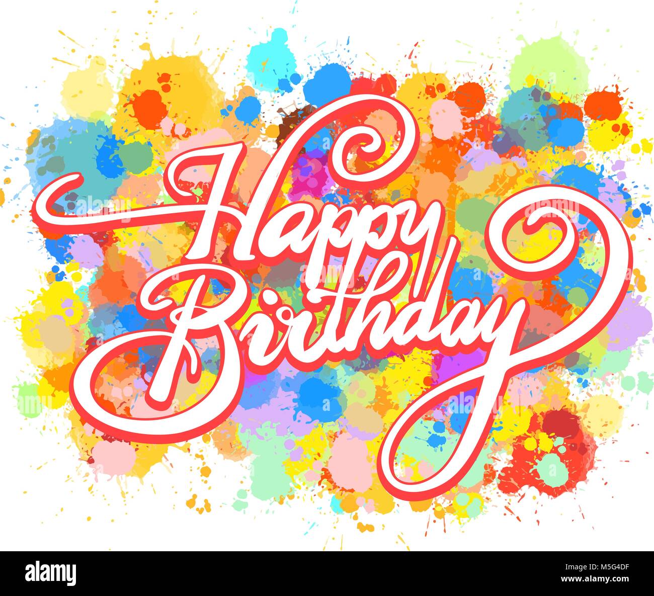 happy birthday calligraphy poster fotografías e imágenes de alta resolución 2 -