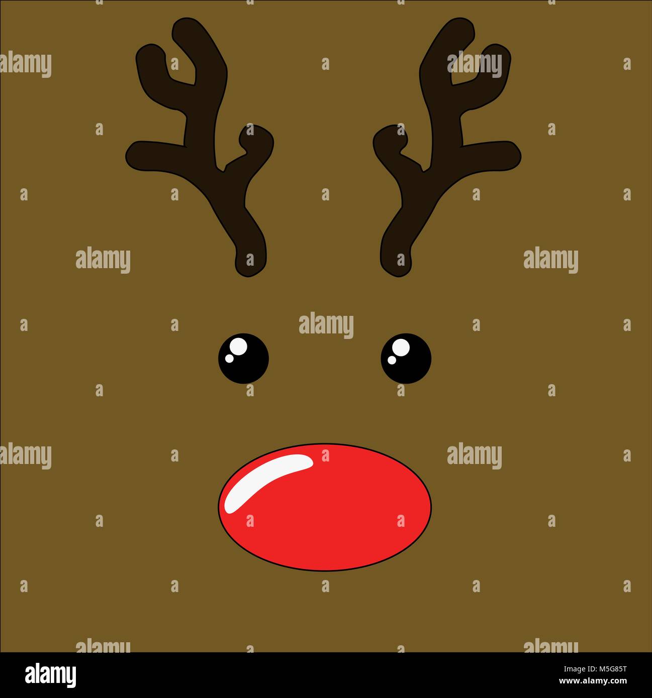 Antecedentes Con Cara De Reno Adorno De Navidad Imagen Vector De Stock Alamy