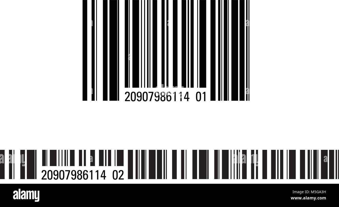 Identidad de código de barras Concepto de cifrado de datos de marketing Ilustración del Vector