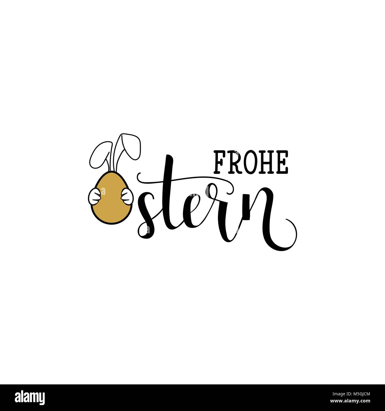 Frohe Ostern. Rotulación. Traducción del alemán: Felices Pascuas