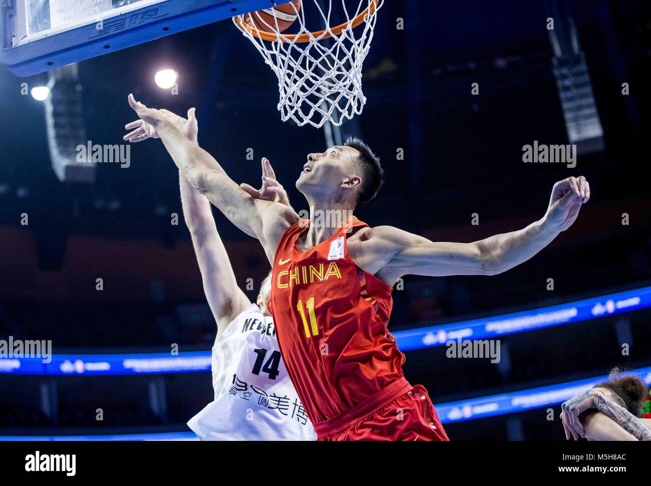 Dongguan, Dongguan, China. 23 Feb, 2018. Dongguan, CHINA, 23 de febrero de  2018: Nueva Zelanda el equipo de baloncesto masculino de derrotas equipo  chino 82-73 en la Copa del Mundo de baloncesto