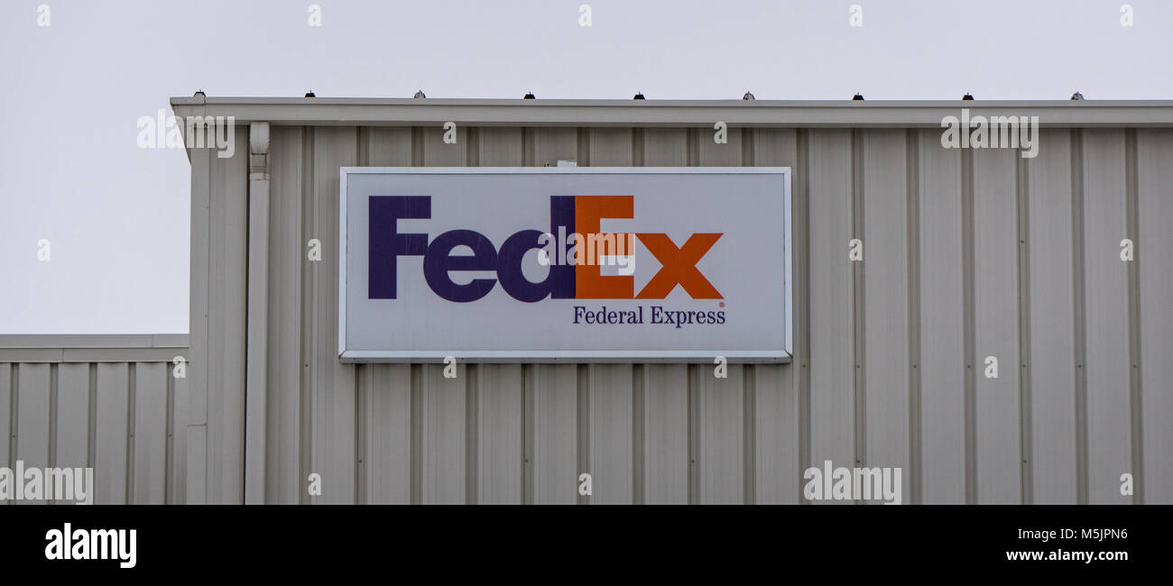 FedEx Calgary, Alberta, Canadá Foto de stock