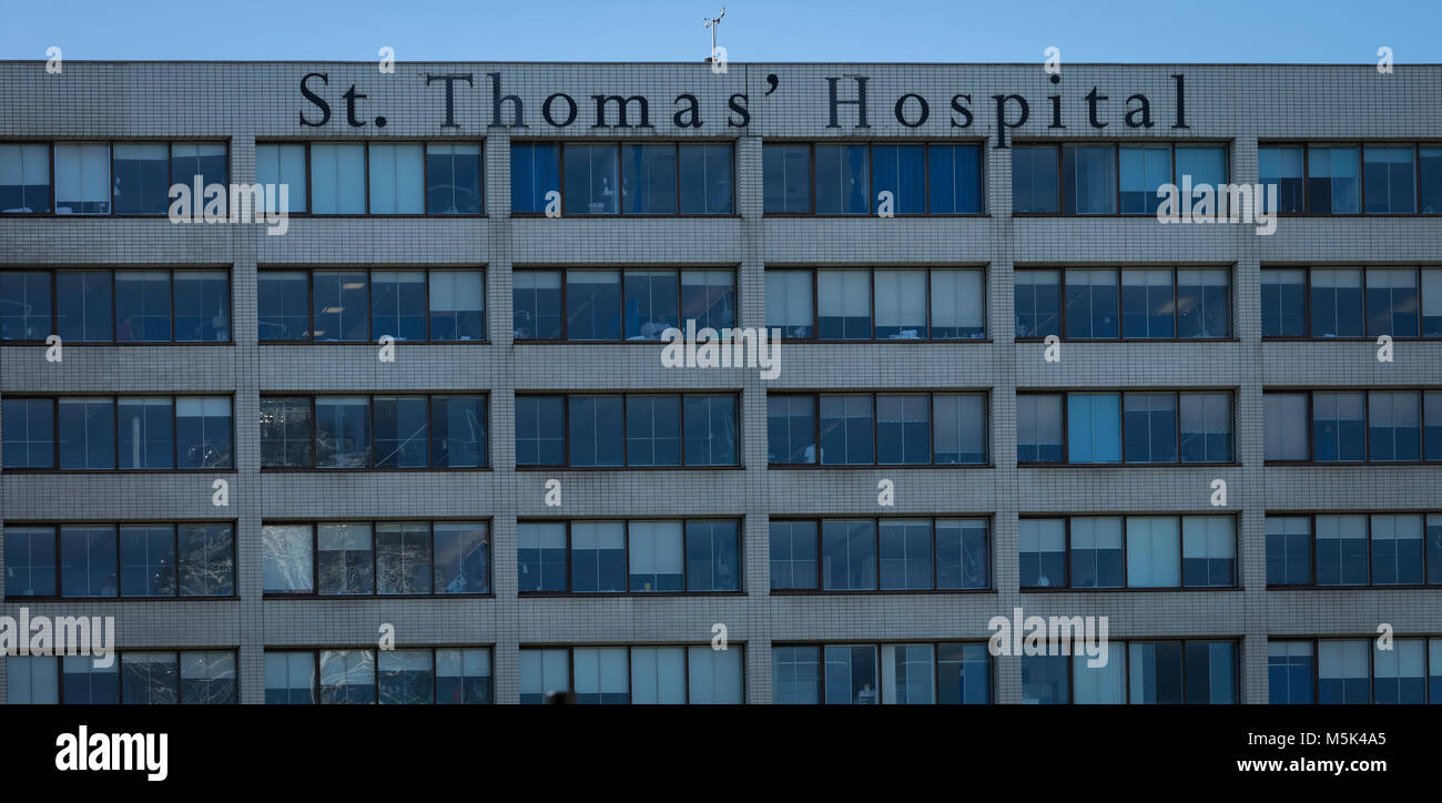 St Thomas's Hospital en Londres Foto de stock