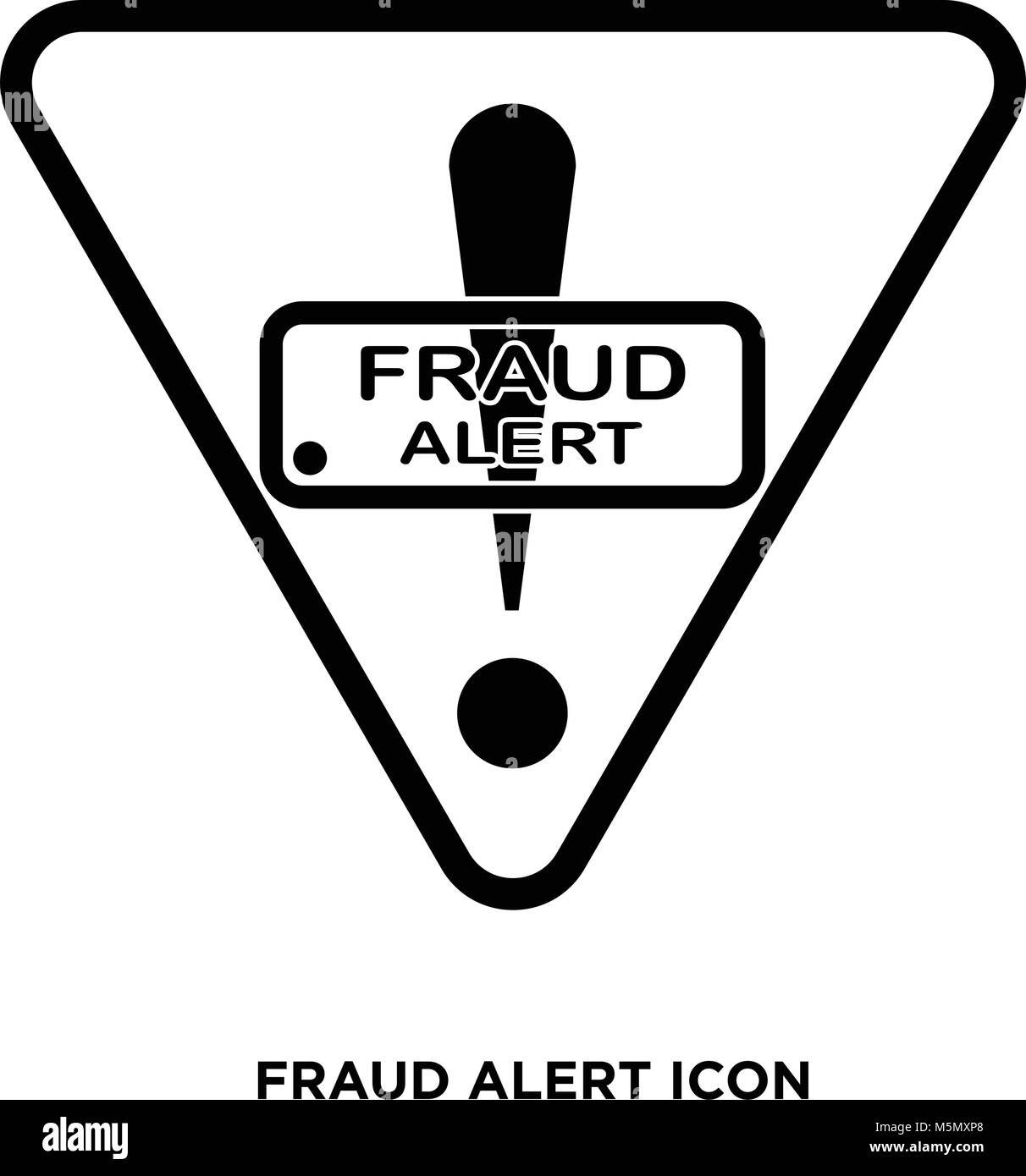Icono de alerta de fraude Ilustración del Vector