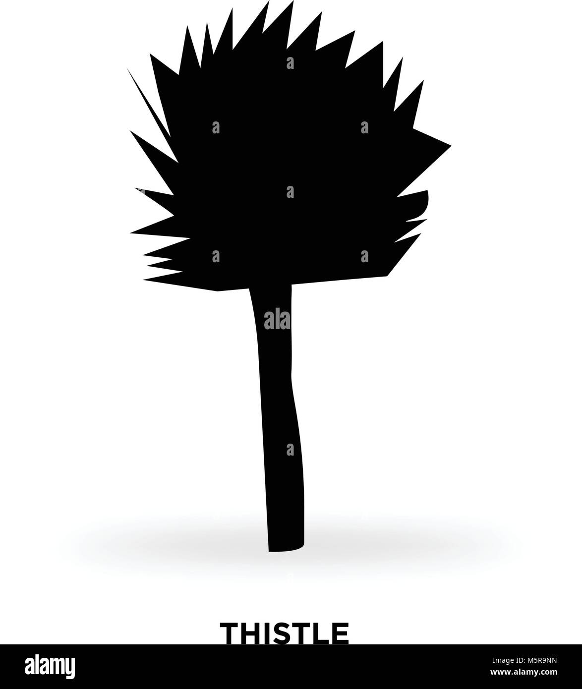 Thistle silueta Ilustración del Vector