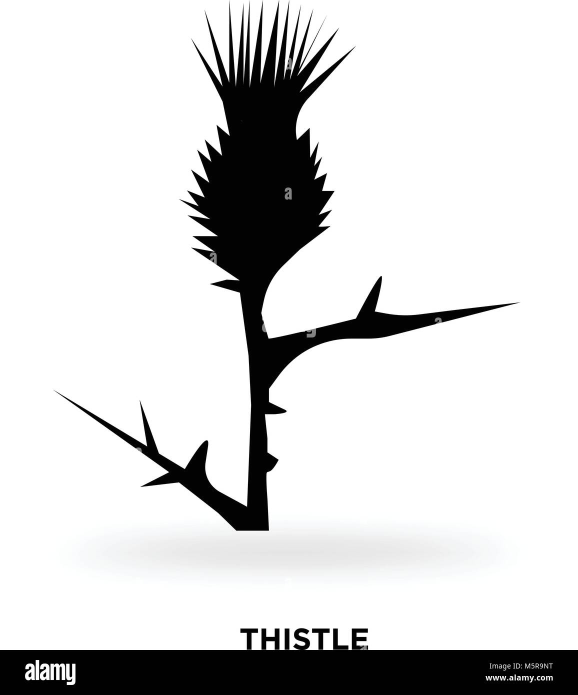 Thistle silueta Ilustración del Vector