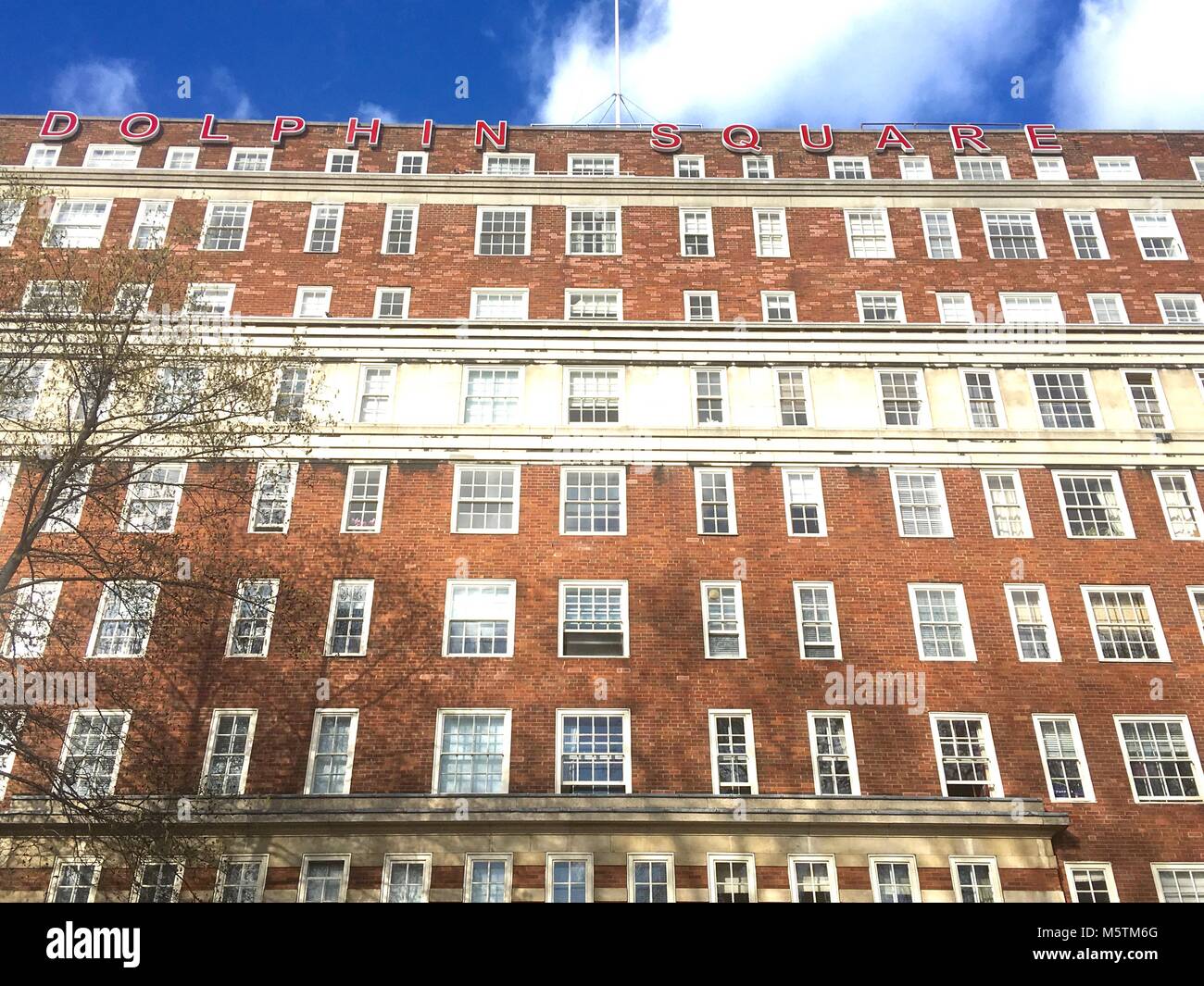 Apartamentos Dolphin Square, Londres, Inglaterra Foto de stock