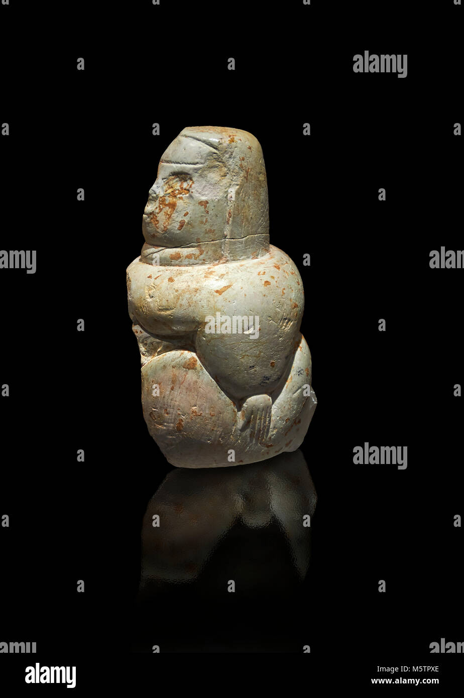 Neolítico Medio caolinita estatua de una diosa desde el sitio de su Anzu en Narbolia Cerdeña. Museo Archeologico Nazionale, Cagliari, Italia. (Unidas Foto de stock