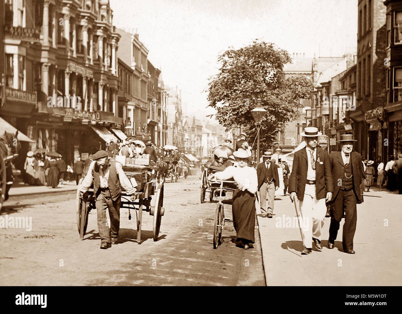 Nicholas Street, Scarborough, época victoriana Foto de stock