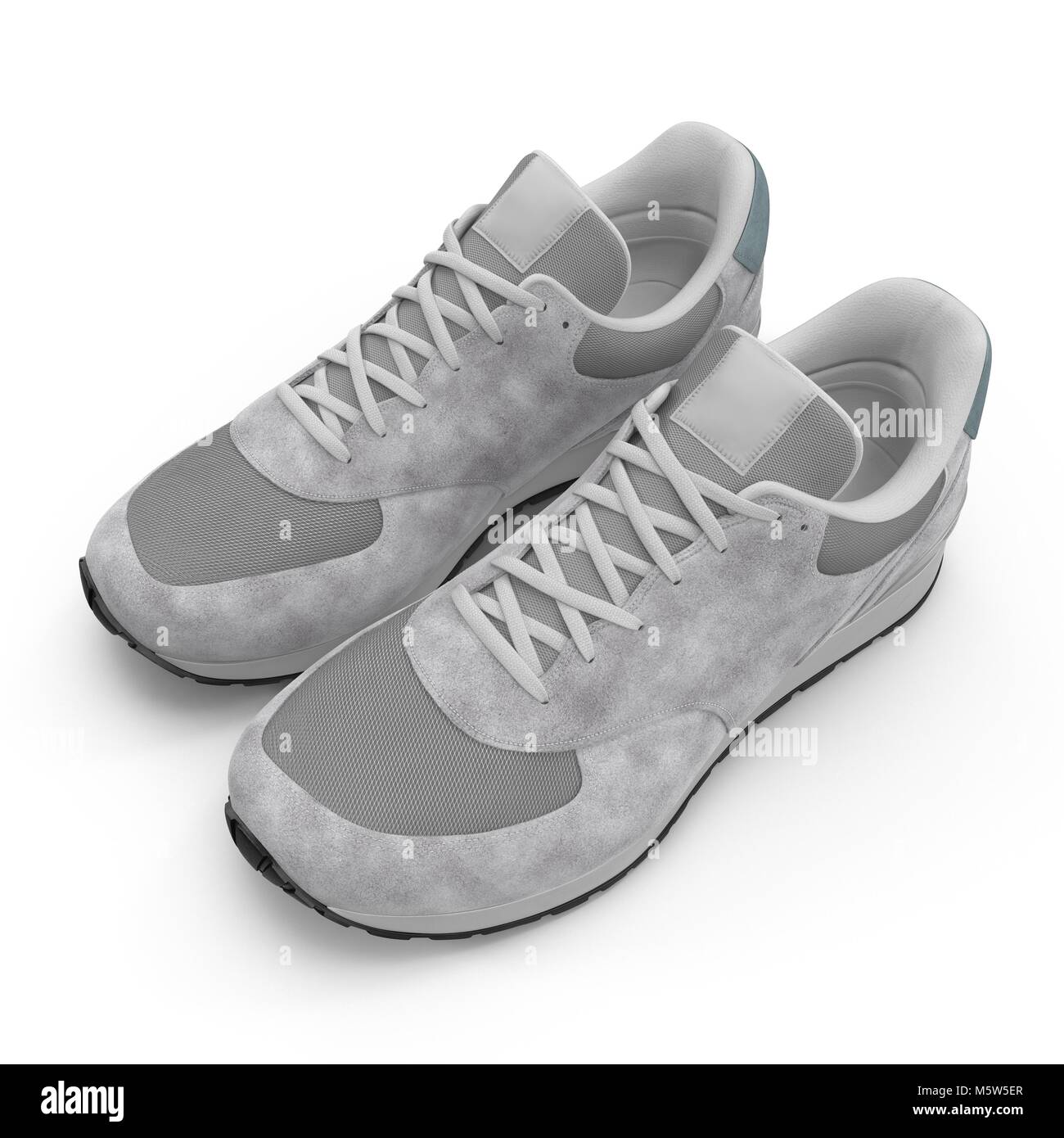 Nuevas zapatillas sin marca, zapatillas de deporte o capacitador aislado en  blanco. Ilustración 3D Fotografía de stock - Alamy