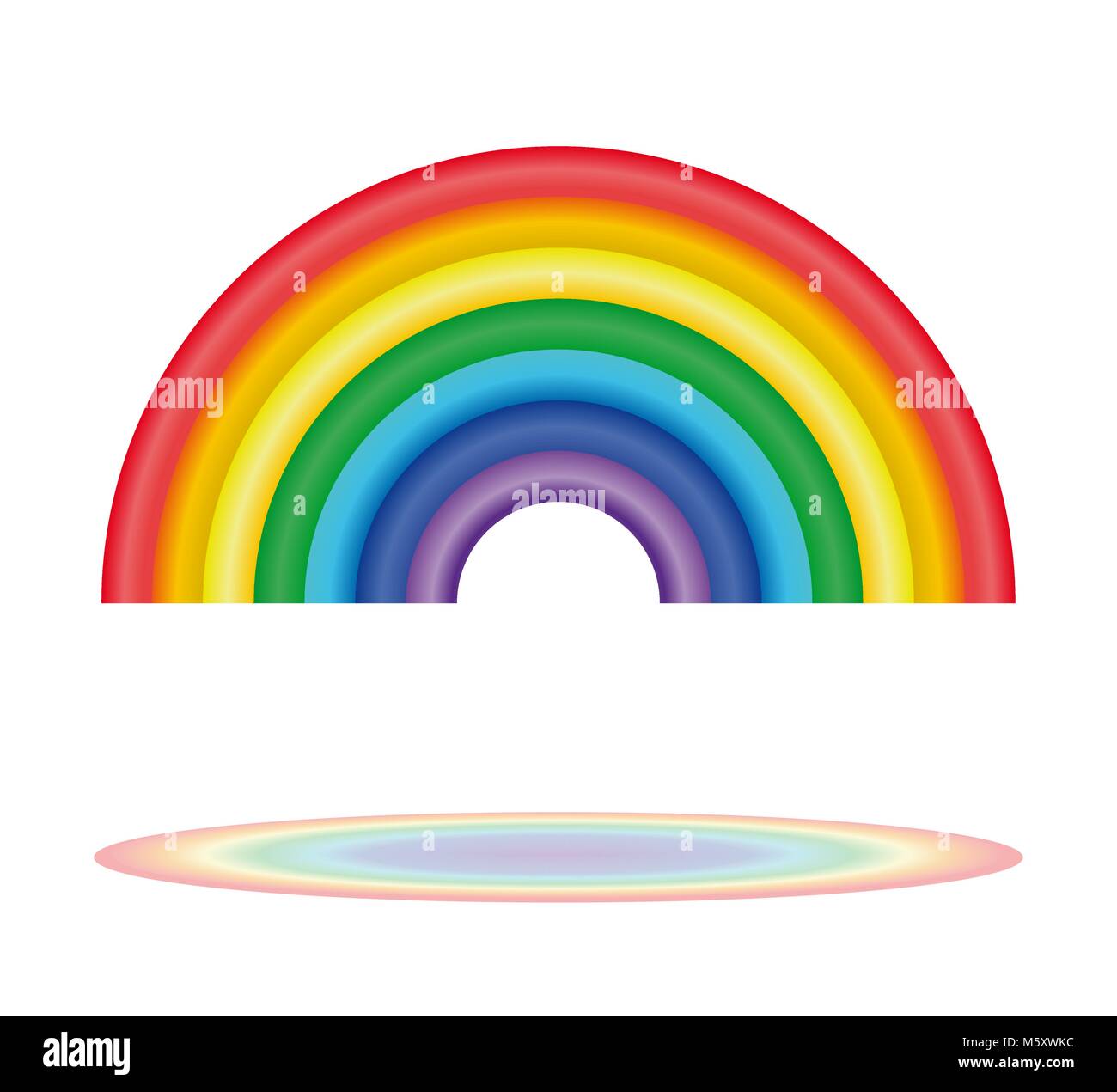 Arco iris. Icono de Rainbow aislado sobre fondo blanco. Los siete colores  del arco iris. ROYGBIV. Icono de vector de rainbow curva compuesta de siete  colores Imagen Vector de stock - Alamy