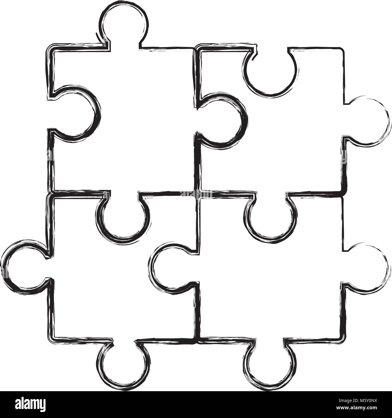 Diseño de pieza del puzzle Imagen Vector de stock - Alamy