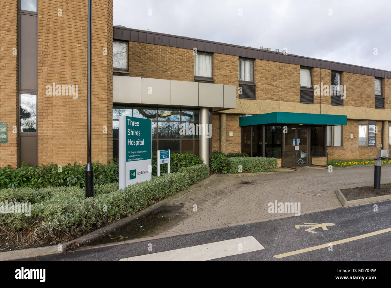 Entrada a tres comarcas Hospital Northampton REINO UNIDO; es un