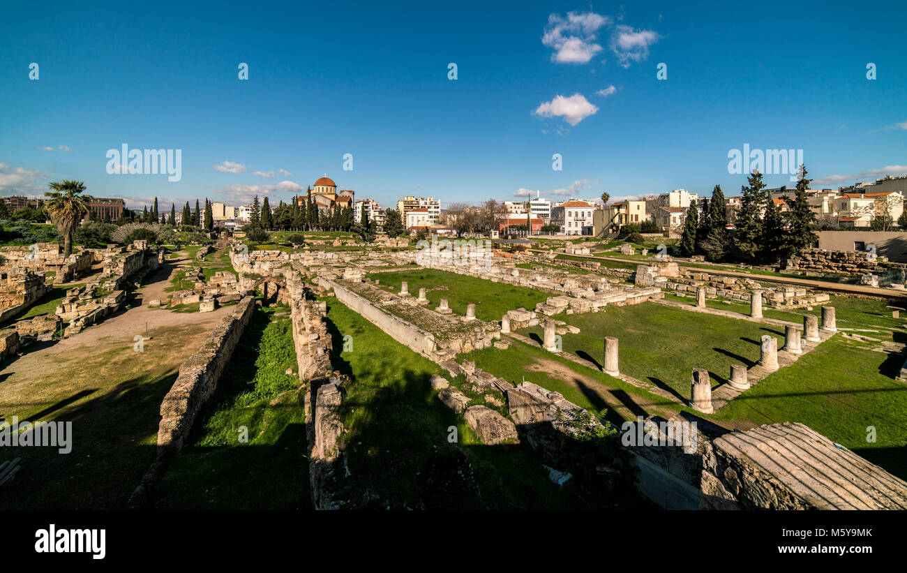Kerameikos, el antiguo cementerio de Atenas, Grecia Foto de stock