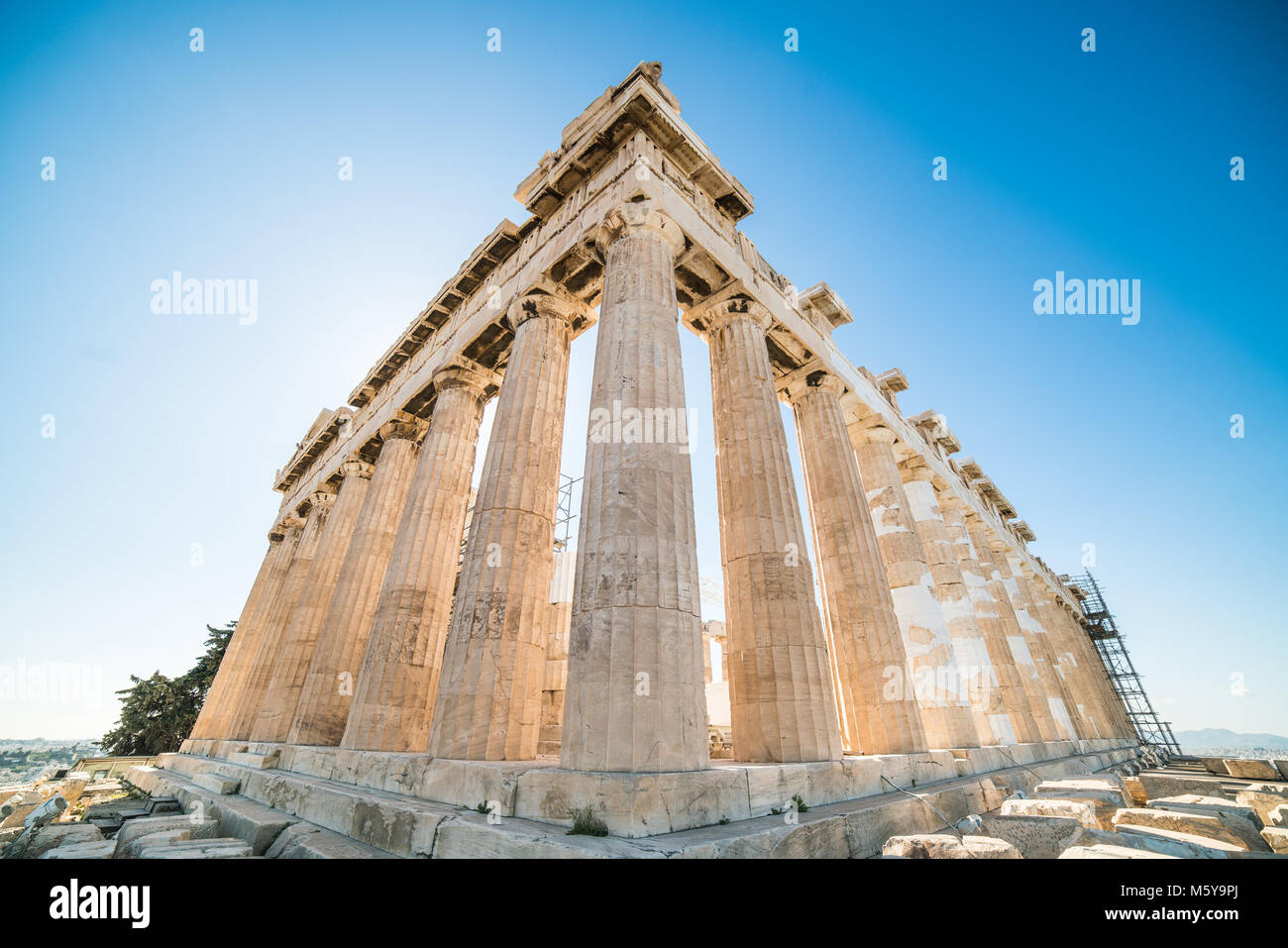 Parthenon Acrópolis de Atenas sitio arqueológico Foto de stock