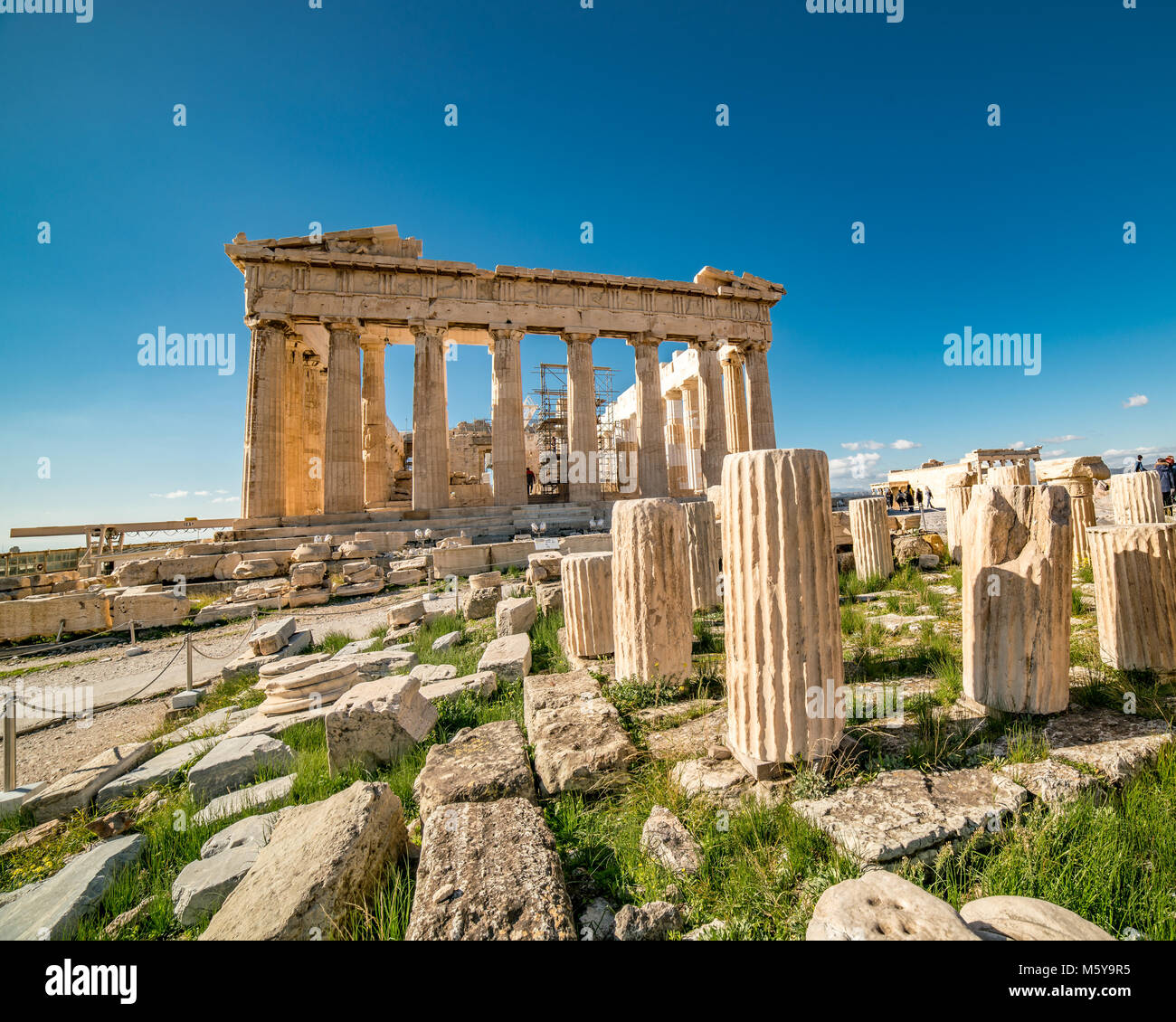 Parthenon Acrópolis de Atenas sitio arqueológico Foto de stock