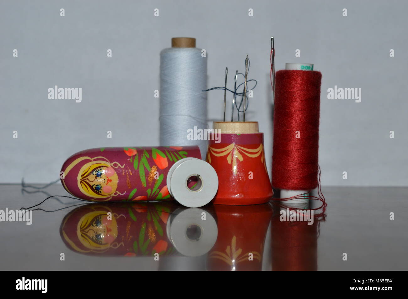 Accesorios de costura Foto de stock