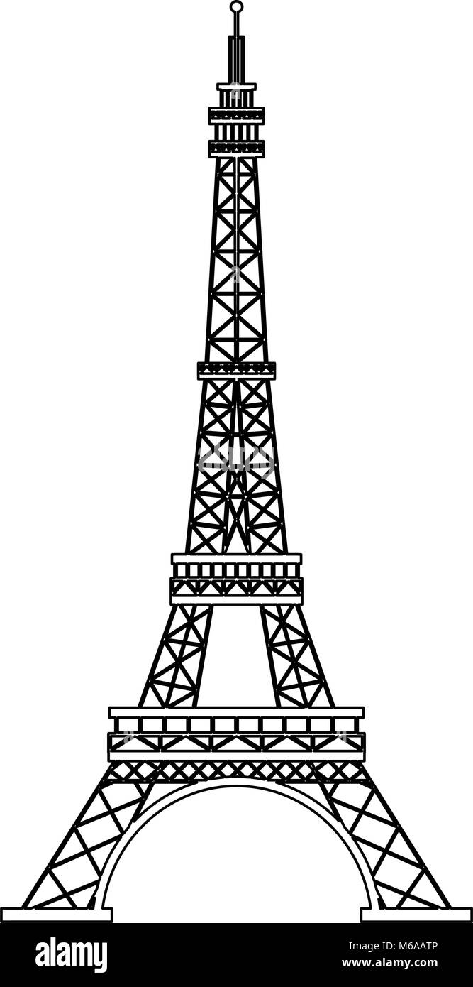 Torre Eiffel símbolo Imagen Vector de stock - Alamy