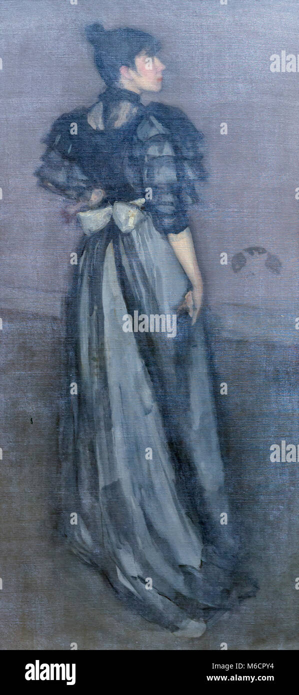 La madre de la perla y plata: La Andaluza, James McNeill Whistler, en 1890, la Galería Nacional de Arte, Washington DC, Estados Unidos, América del Norte Foto de stock