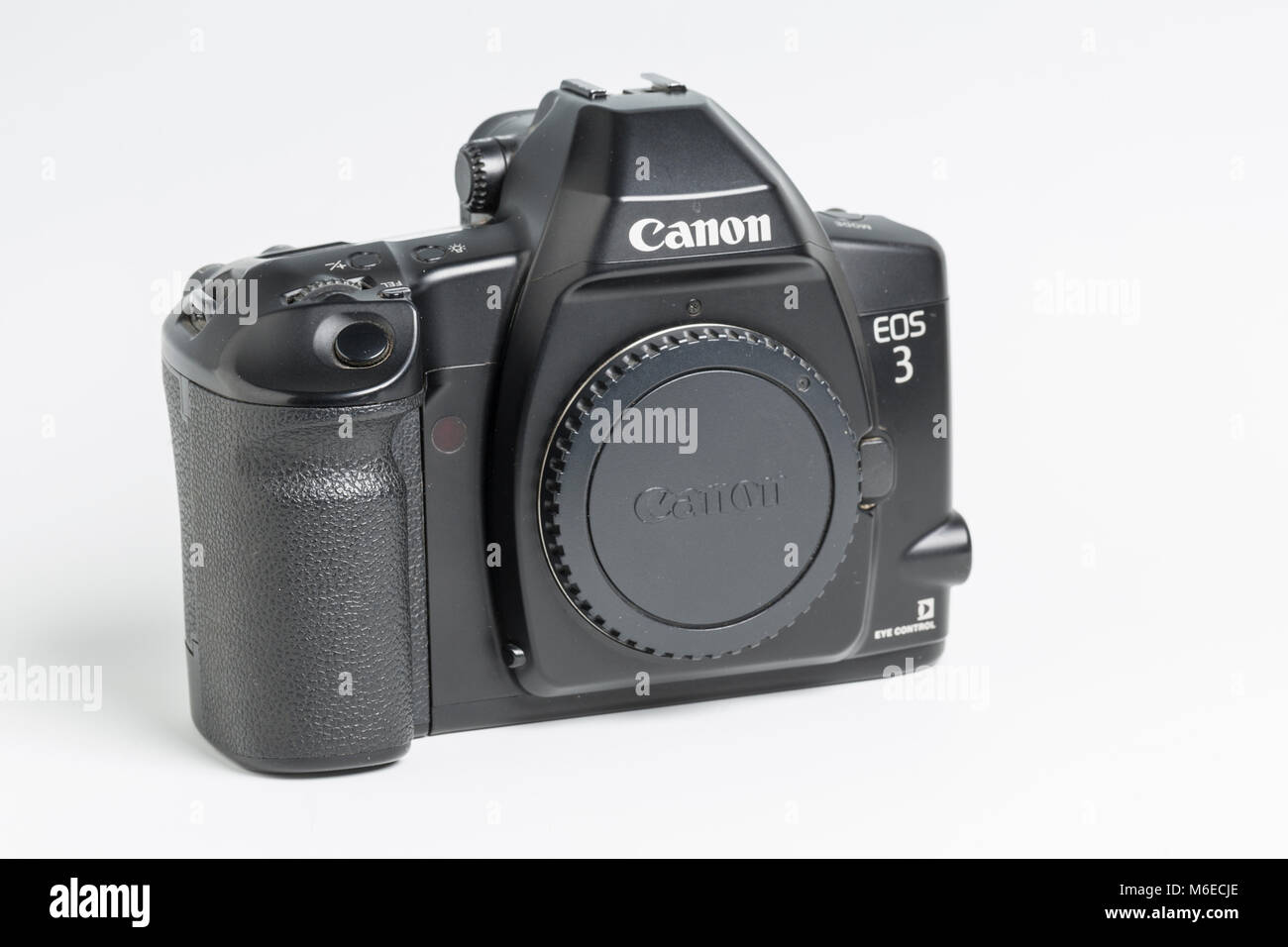 Canon EOS 3 semi-profesional de cámaras de película SLR con enfoque de control Presenta el 1998 Fotografía de stock - Alamy