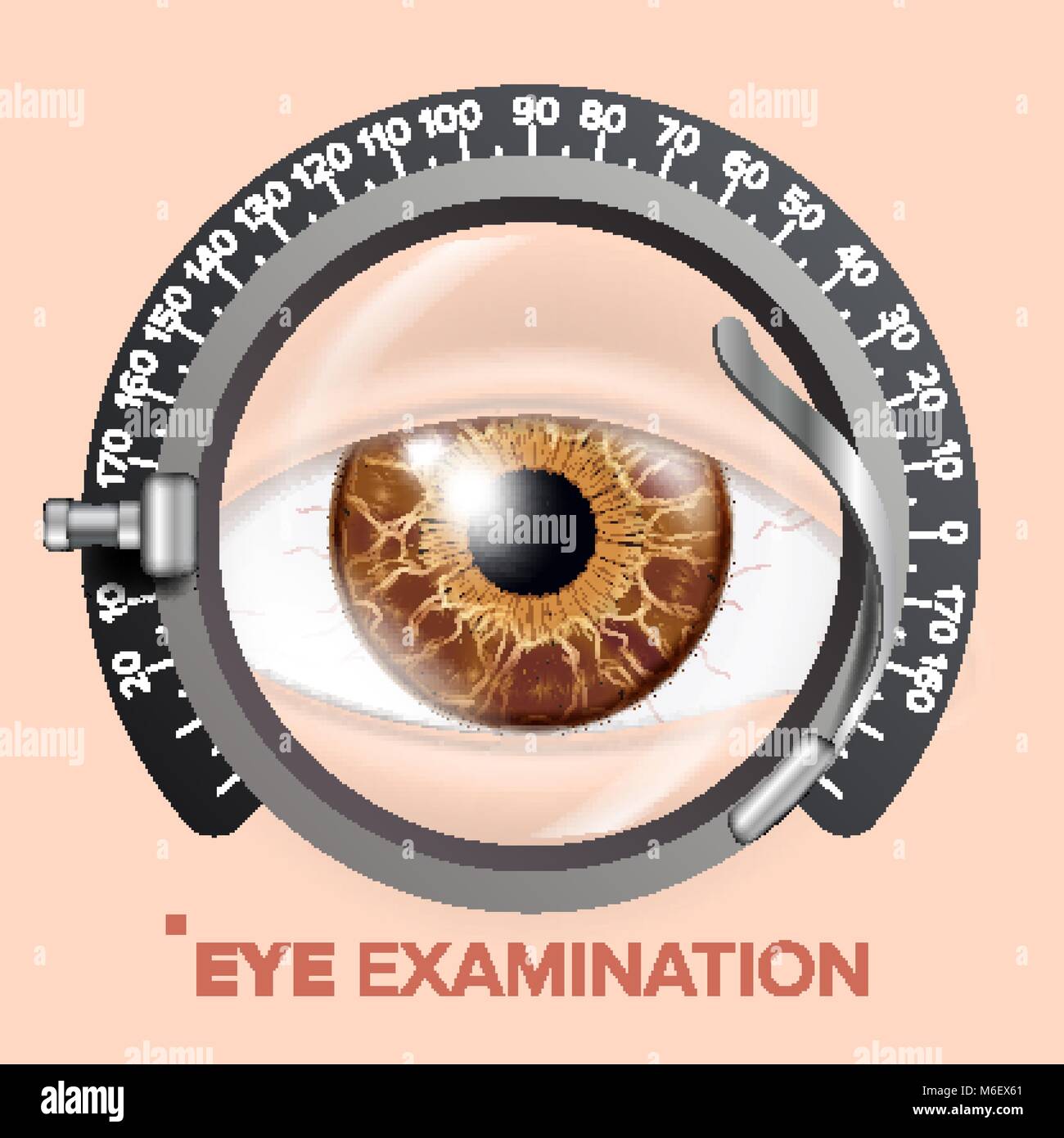 Prueba Ocular Banner Vector Consulta Clínica Optometrista Verificar Ilustración De Fondo 6038