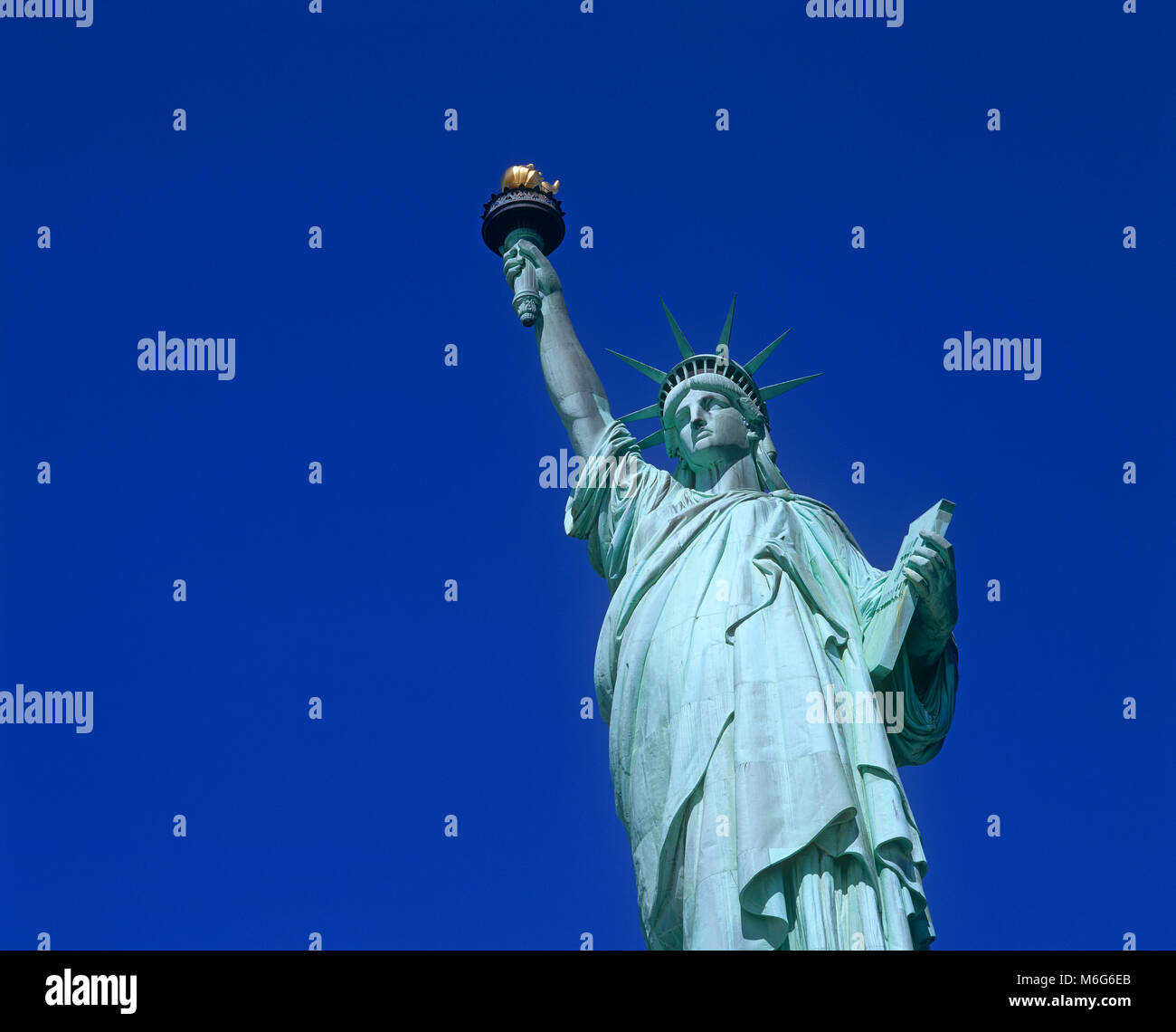 La estatua de la libertad, Liberty Island, Nueva York, EE.UU. Foto de stock