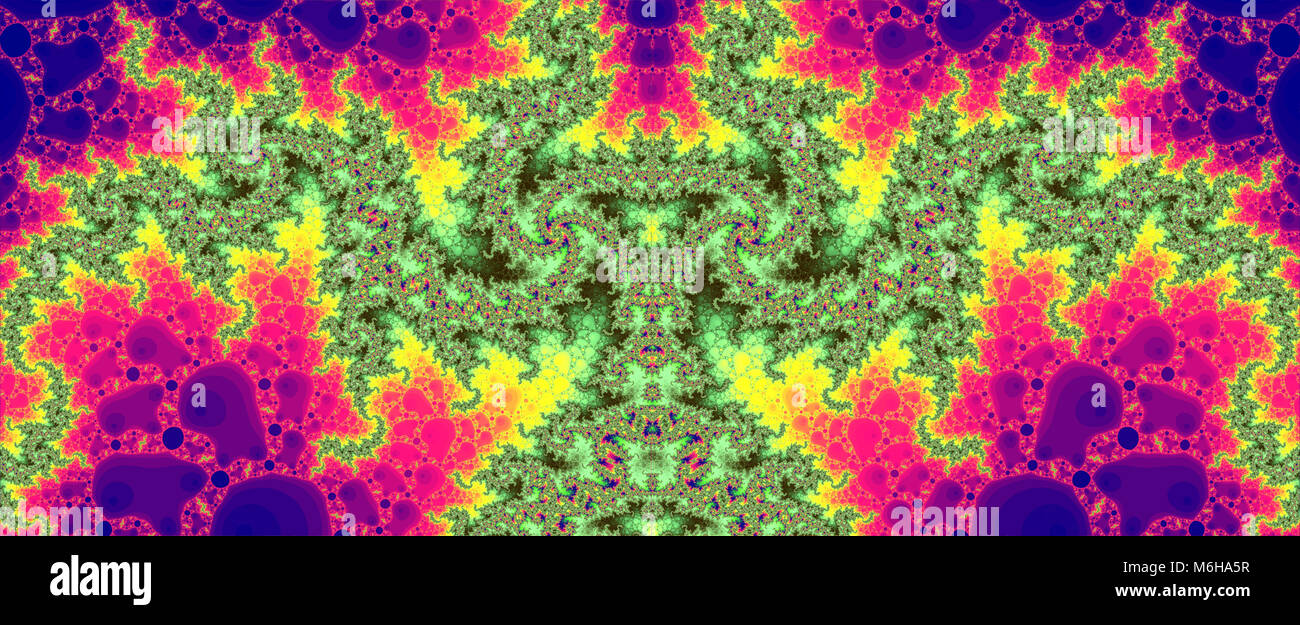 Patrón fractal abstracto. Un fascinante ornamento surrealista. Ilustración Foto de stock