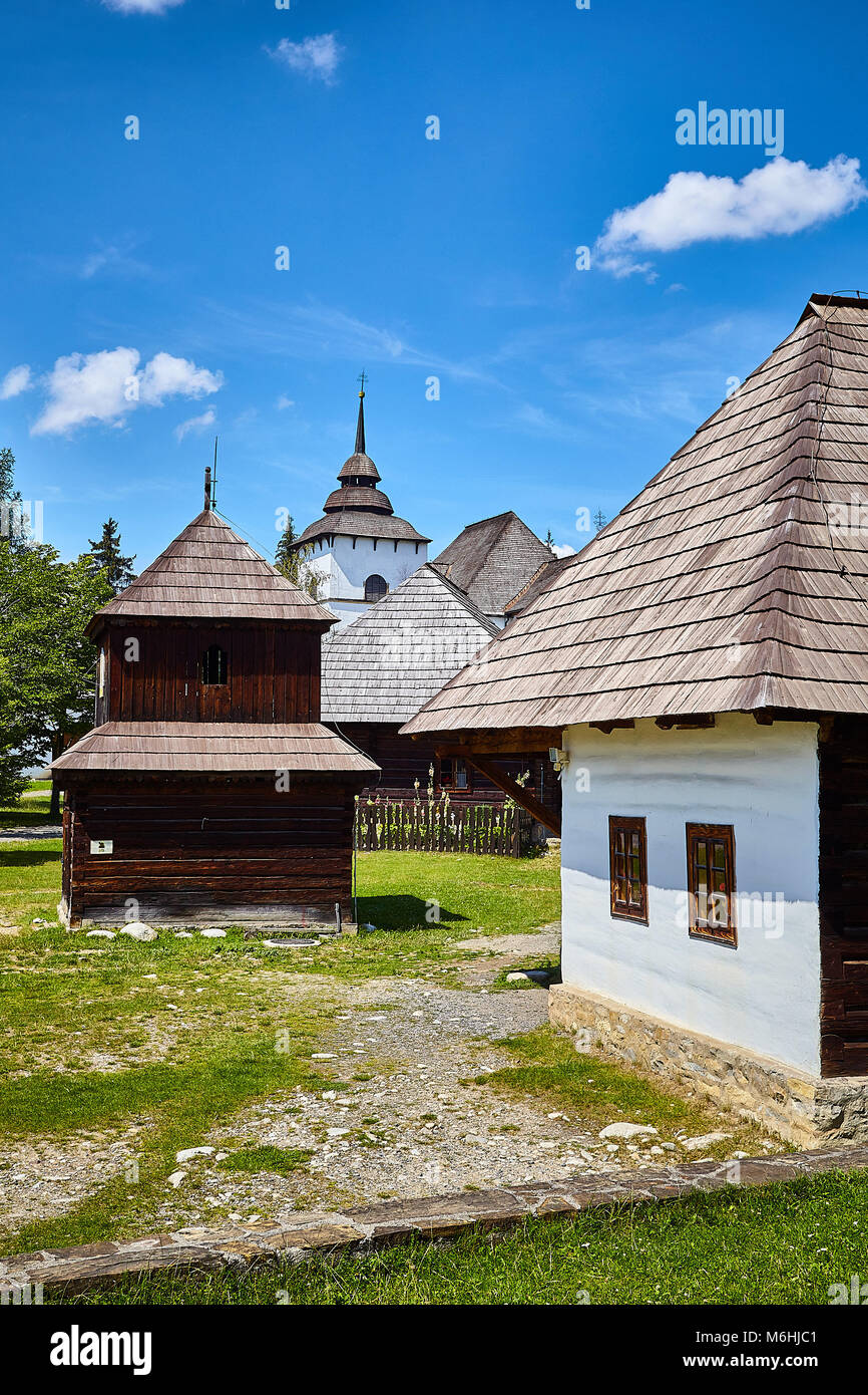 Pribylina, Eslovaquia. El 3 de agosto, 2017. Museo al aire libre de Liptov Village (Múzeum liptovskej Pribylina dediny), Eslovaquia. Foto de stock