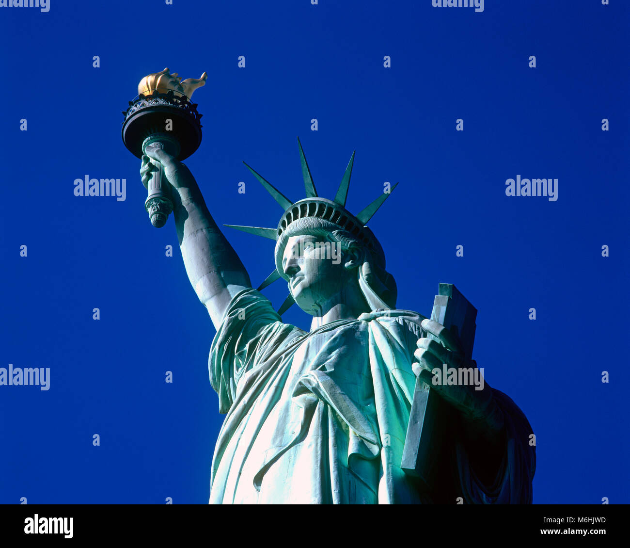 La estatua de la libertad, Liberty Island, Nueva York, EE.UU. Foto de stock
