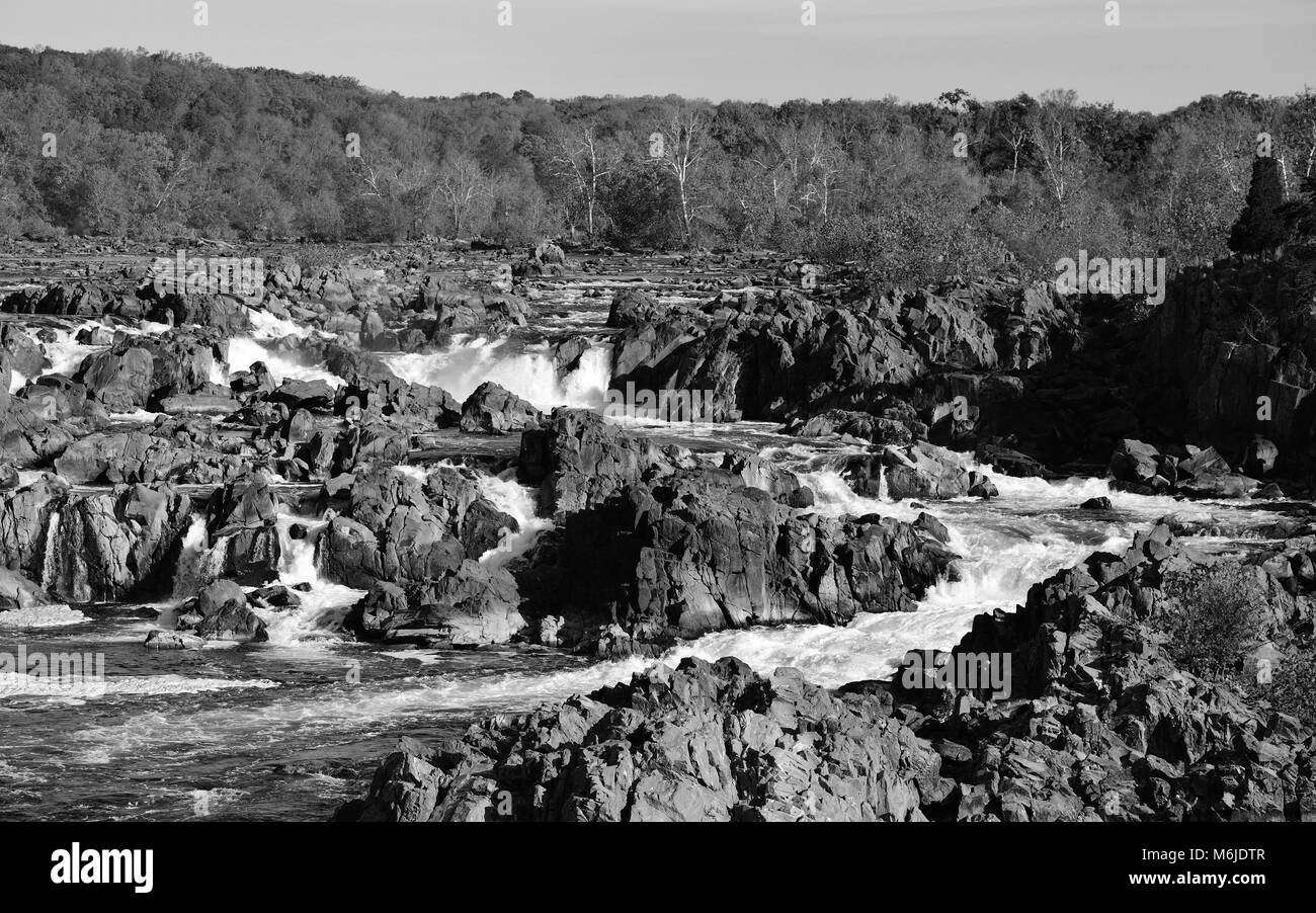 Great Falls Rapids en el otoño Foto de stock