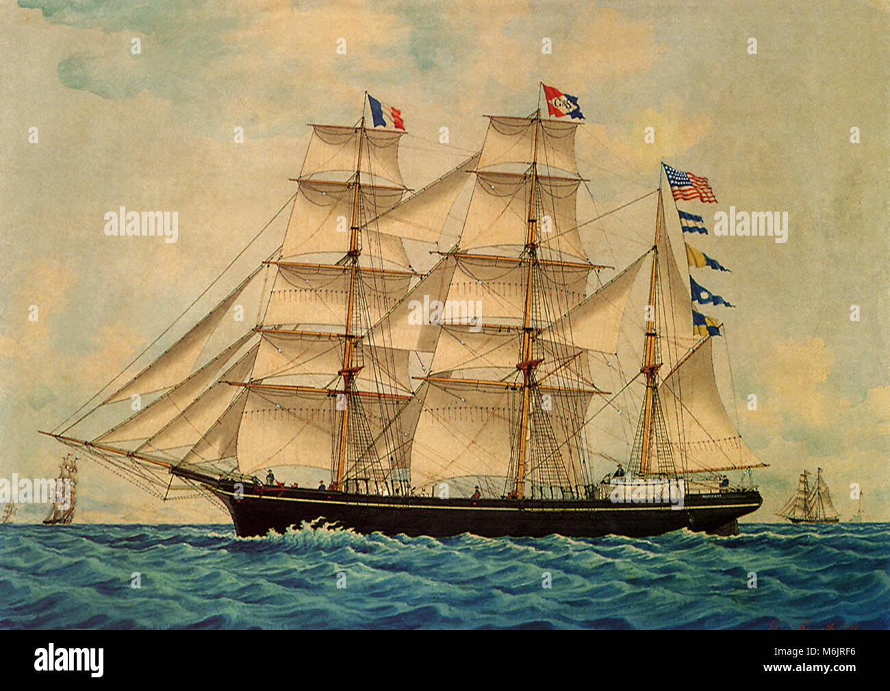 La Barca Americana Mendota, Roux, Louis, 1875. Foto de stock