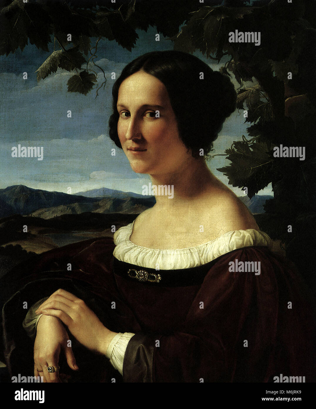 Retrato de una mujer joven, Schadow, Friedrich Wilhelm von, 1832. Foto de stock
