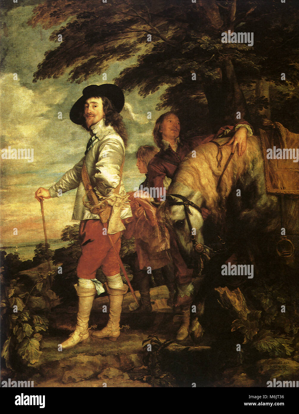 Carlos I, Rey de Inglaterra, la caza de 1638, Anthony van Dyck, 1638. Foto de stock