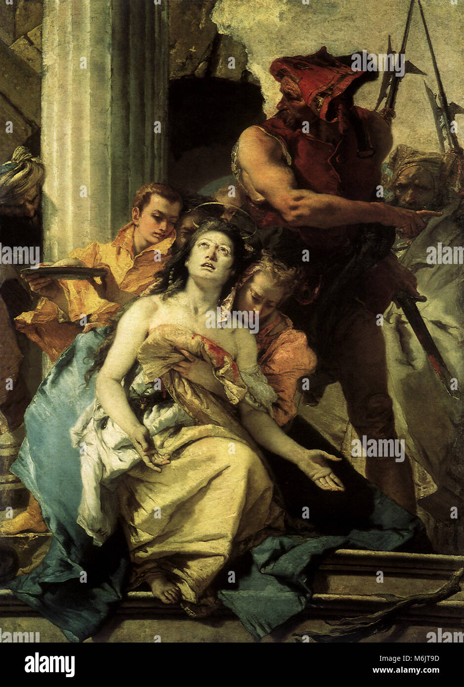 El Martirio de Santa Agueda, Tiepolo, Giovanni-Battista, 1655. Foto de stock