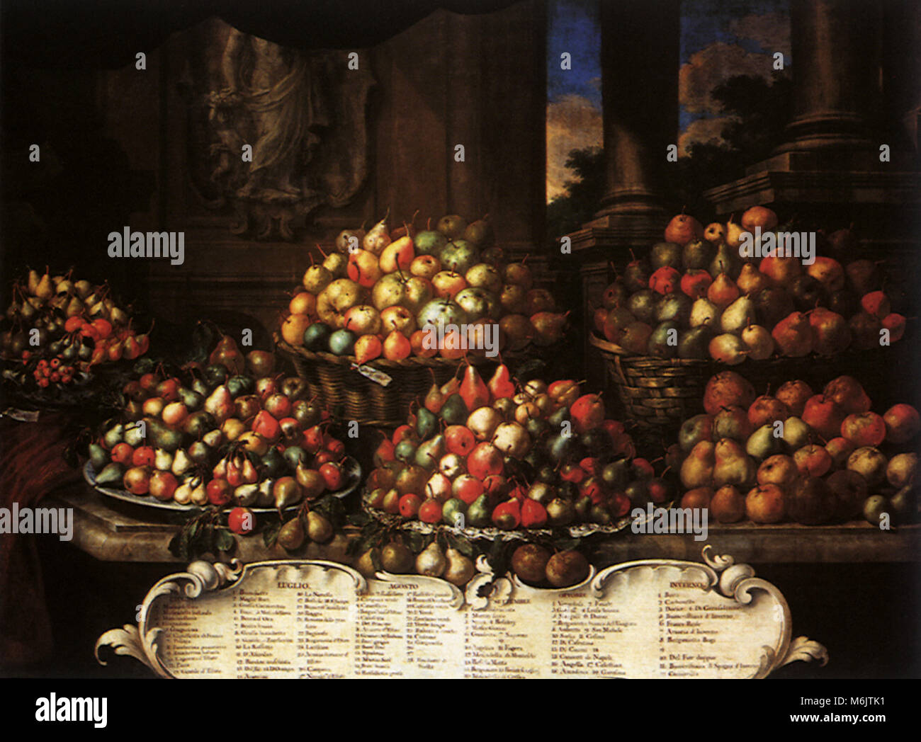 Las peras, Bimbi, Bartolomeo, 1699. Foto de stock