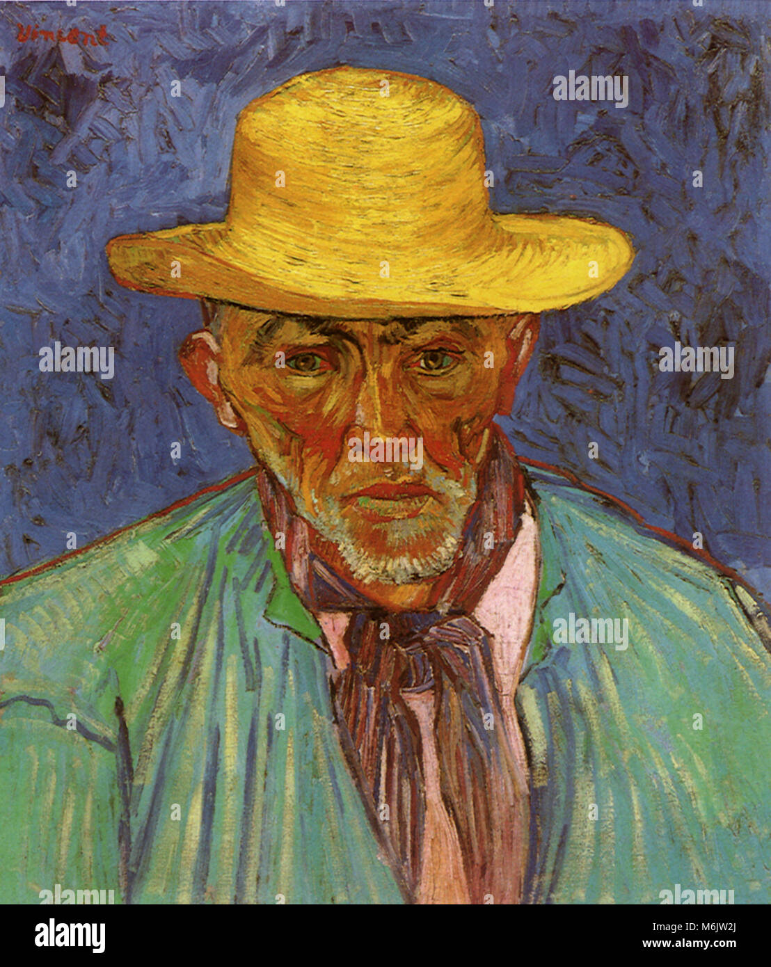 Retrato de paciencia Escalier, Pastor en Provence, Van Gogh, Vincent Willem, 1888. Foto de stock