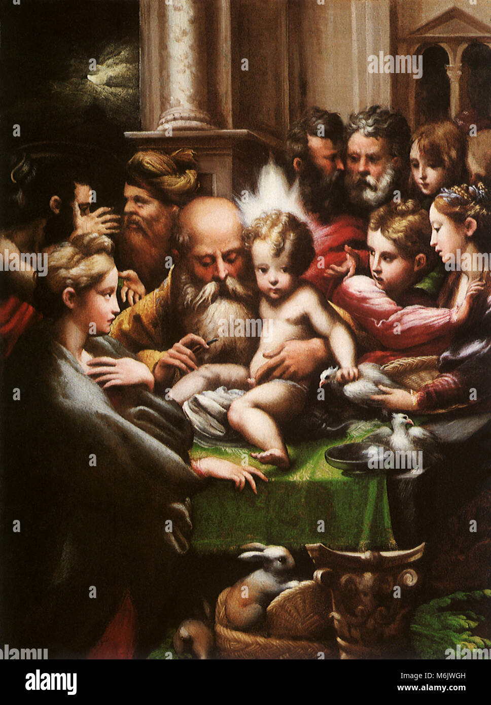 La circuncisión, Parmigianino, 1535. Foto de stock