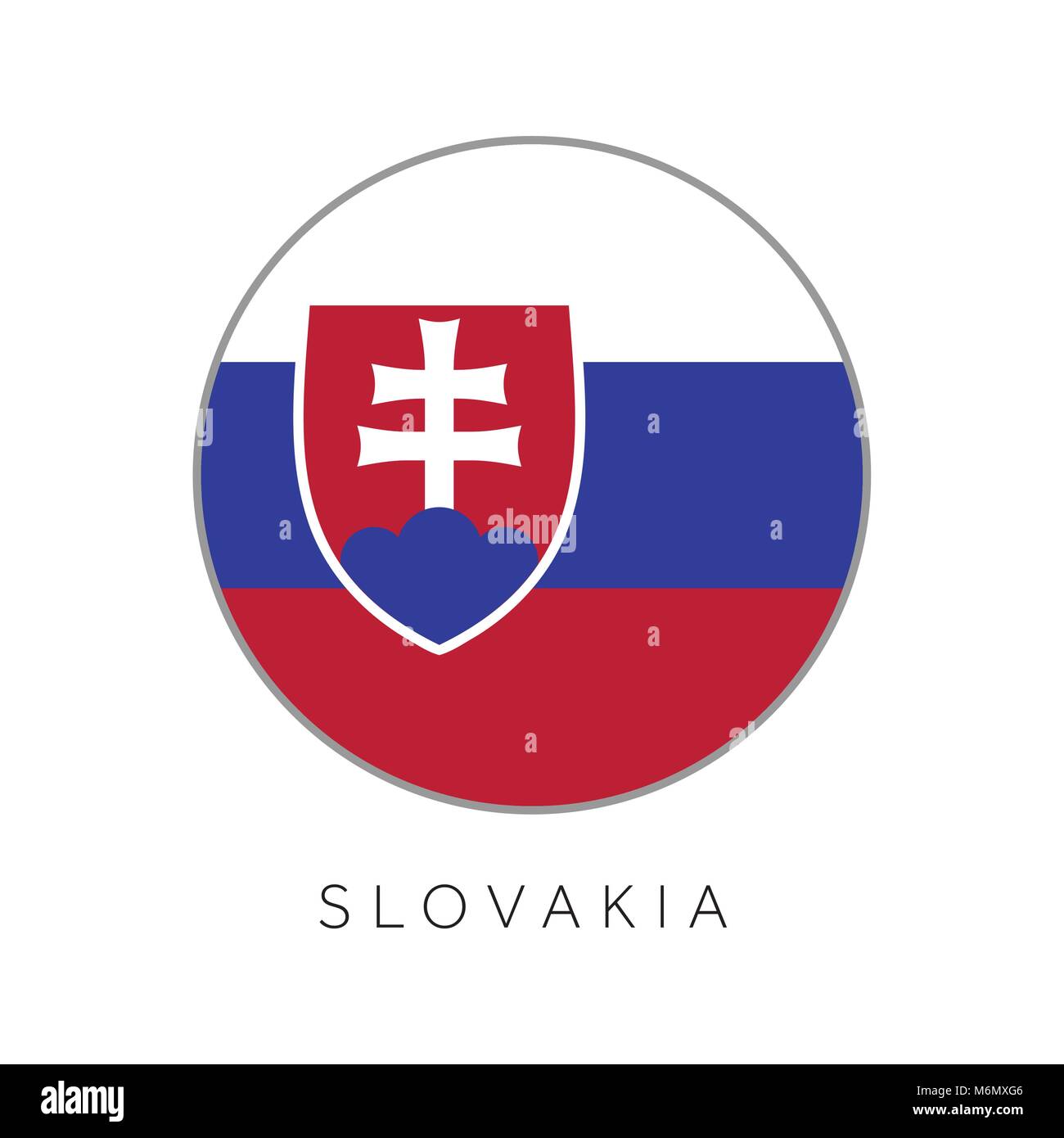 Eslovaquia Bandera Icono Vectorial Circulo Redondo Imagen Vector De Stock Alamy