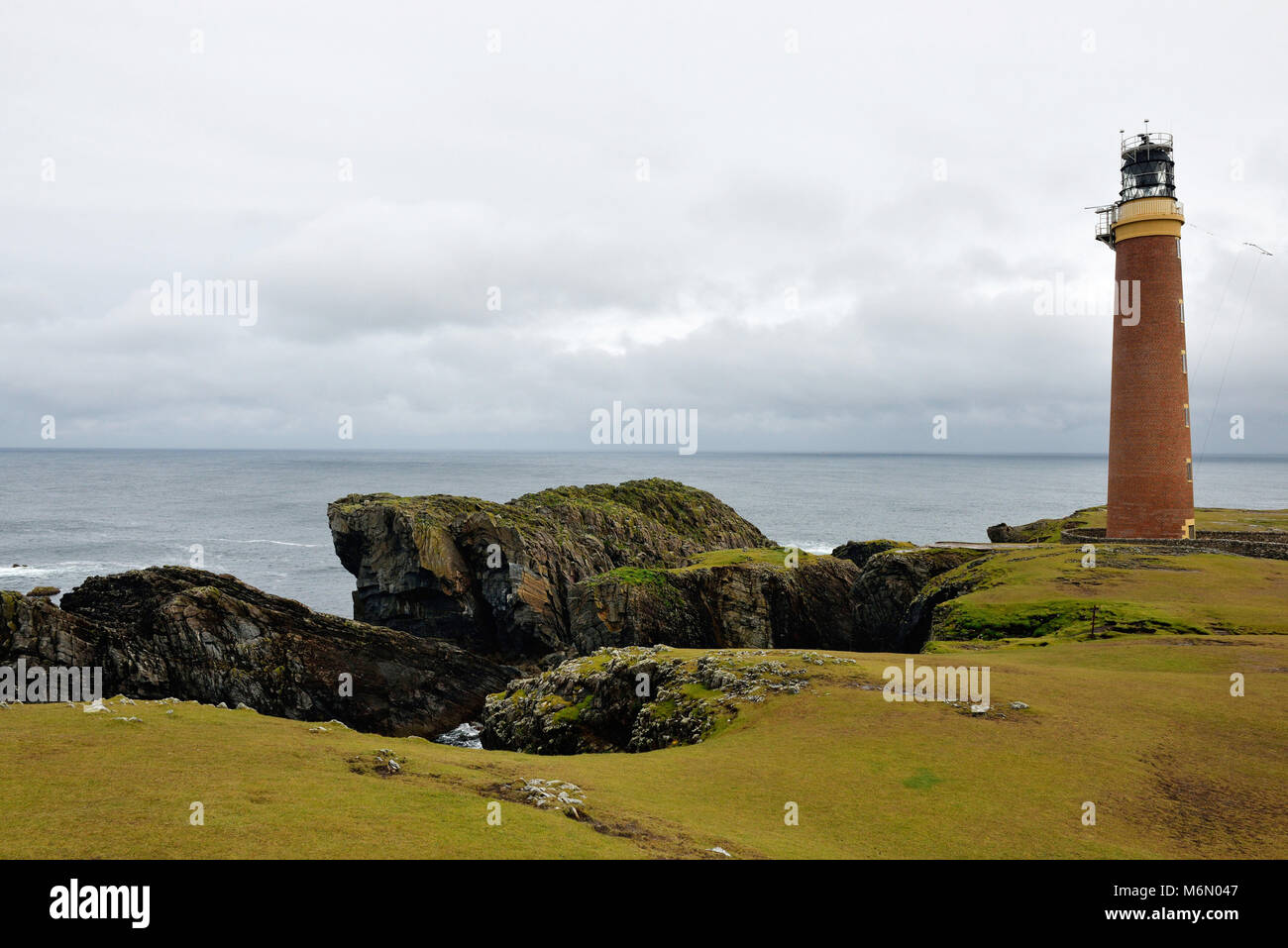 Reino Unido, Escocia, Hébridas Exteriores, Lewis y Harris, Isla de Lewis. De LewisÓ ÒButt, faro en el punto más al norte de la isla Foto de stock