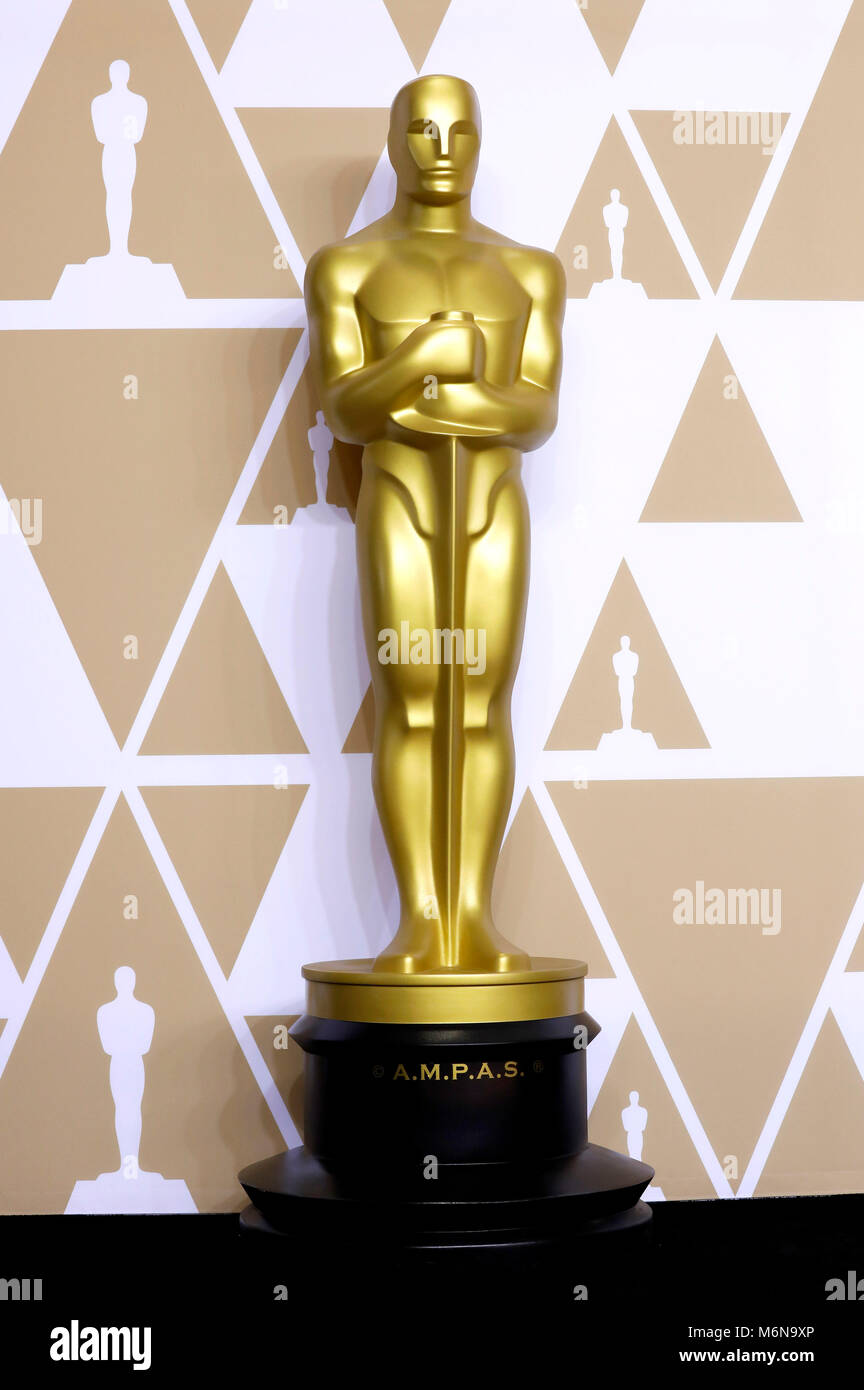 El premio Oscar a la sala de prensa en la 90ª anual de los Premios de la academia en el