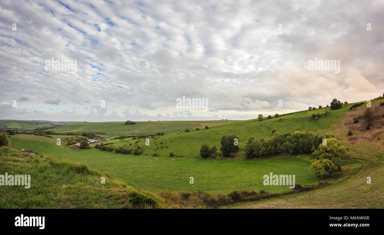 Saddlescombe, South Downs Way, West Sussex Foto de stock